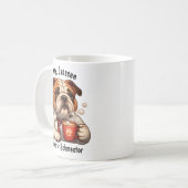 Gepersonaliseerde Engels Bulldog Coffee Mok Fun Gi (Voorkant links)