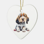 Gepersonaliseerde Engels Setter Puppy Keramisch Ornament (Links)