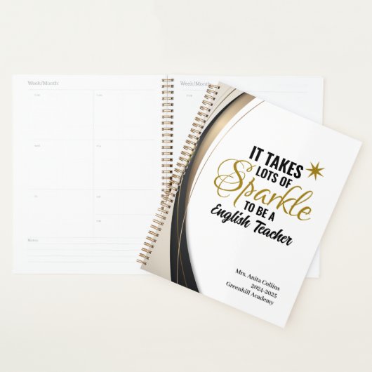Gepersonaliseerde Engels Teacher Planner (Display)