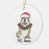Gepersonaliseerde Engelse Bulldog (Brindle) Keramisch Ornament (Links)