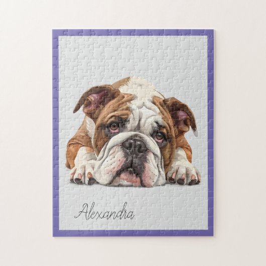 Gepersonaliseerde Engelse Bulldog Jigsaw Puzzel (Verticaal)