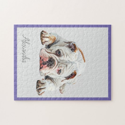 Gepersonaliseerde Engelse Bulldog Jigsaw Puzzel (Horizontaal)