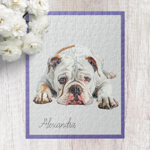 Gepersonaliseerde Engelse Bulldog Jigsaw Puzzel