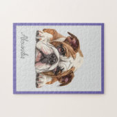 Gepersonaliseerde Engelse Bulldog Legpuzzel (Horizontaal)