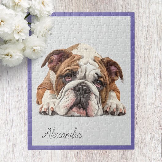 Gepersonaliseerde Engelse Bulldog Legpuzzel