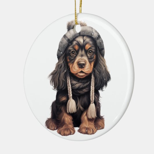 Gepersonaliseerde Engelse Cocker Spaniel Dog Art Keramisch Ornament (Links)