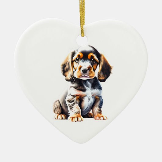 Gepersonaliseerde Engelse Cocker Spaniel Puppy Keramisch Ornament (Voorkant)