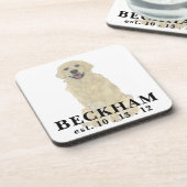 Gepersonaliseerde Engelse Golden Retriever Dog Bier Onderzetter (Linkerzijde)