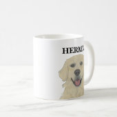 Gepersonaliseerde Engelse Golden Retriever Dog Koffiemok (Voorkant rechts)