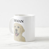 Gepersonaliseerde Engelse Golden Retriever Dog Koffiemok (Voorkant links)