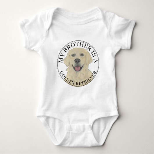 Gepersonaliseerde Engelse Golden Retriever Romper (Voorkant)