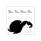 Gepersonaliseerde Engelse Lop Bunny Rabbit Rubberstempel (Afrduk)