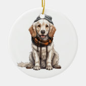 Gepersonaliseerde Engelse setter hond Keramisch Ornament (Voorkant)