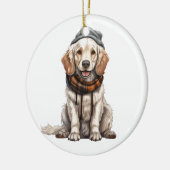 Gepersonaliseerde Engelse setter hond Keramisch Ornament (Links)