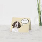 Gepersonaliseerde Engelse Springer Spaniel Kaart (Voorkant)