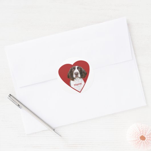 Gepersonaliseerde Engelse Springer Spaniel Sticker (Envelop)