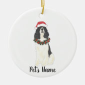 Gepersonaliseerde Engelse Springer Spaniel (zwart) Keramisch Ornament (Voorkant)