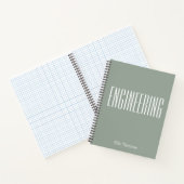 Gepersonaliseerde Engineering Graph Paper Simple S Notitieboek (Binnen)