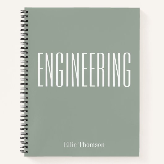 Gepersonaliseerde Engineering Graph Paper Simple S Notitieboek (Voorkant)