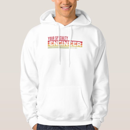 Gepersonaliseerde Engineering Specialty Afstuderen Hoodie (Voorkant)