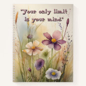 Gepersonaliseerde enige limiet is je geest Inspire Notitieboek (Voorkant)