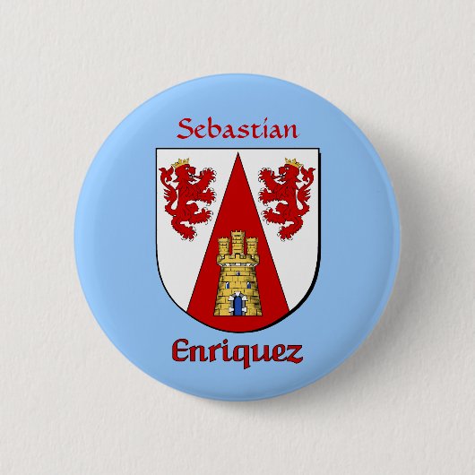 Gepersonaliseerde Enriquez historische schild Ronde Button 5,7 Cm (Voorkant)
