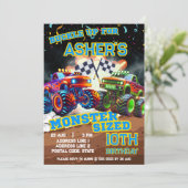 Gepersonaliseerde Epic Monster Truck Showdown Verj Kaart (Staand voorkant)