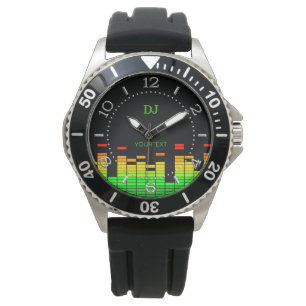 Gepersonaliseerde Equalizer Vibes Beat of DJ Music Horloge