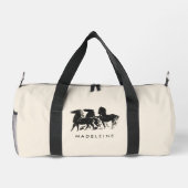 Gepersonaliseerde Equestrian Horse Painting Custom Plunjezak (Achterkant)