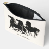 Gepersonaliseerde Equestrian Naam Paardenschilderi Etui (Open)