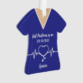 Gepersonaliseerde ER Nurse Christmas Ornament (voorkant)