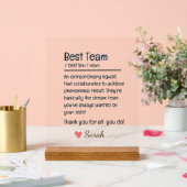Gepersonaliseerde erkenning van team succes acryl bord (Huwelijk)
