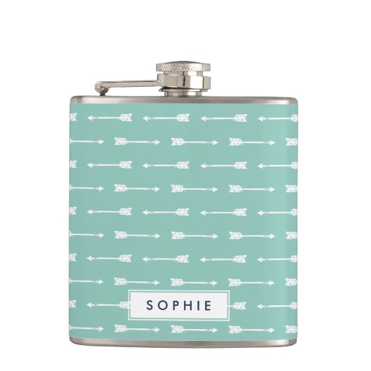 Gepersonaliseerde erlenmeyer heupfles (Voorkant)