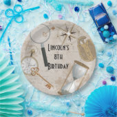 Gepersonaliseerde Escape Room Verjaardagsfeest Bor Papieren Bordje (Feest)