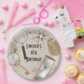 Gepersonaliseerde Escape Room Verjaardagsfeest Bor Papieren Bordje (Feest)