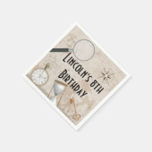 Gepersonaliseerde Escape Room Verjaardagsfeestserv Servet (Hoek)