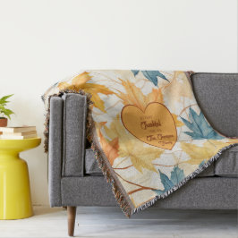 Gepersonaliseerde esdoorn laat Thanksgiving hart Deken