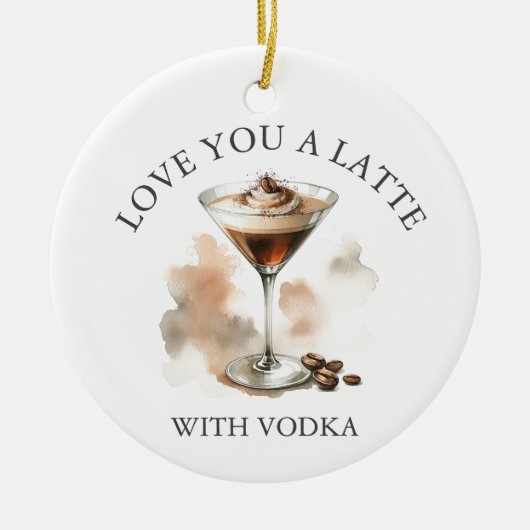 Gepersonaliseerde Espresso Martini Ornament (Voorkant)