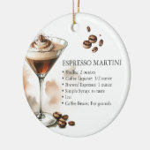 Gepersonaliseerde Espresso Martini Recept Ornament (Links)
