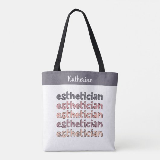Gepersonaliseerde Estheetiker Visagist Schoonheids Tote Bag (Achterkant)