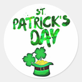 Gepersonaliseerde esthesie St. Patrick's Day Vsco Ronde Sticker