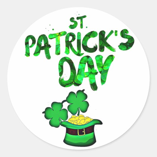Gepersonaliseerde esthesie St. Patrick's Day Vsco Ronde Sticker (Voorkant)