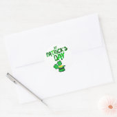 Gepersonaliseerde esthesie St. Patrick's Day Vsco Ronde Sticker (Envelop)