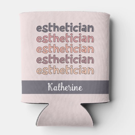 Gepersonaliseerde estheticiste Cosmetoloog Beautic Blikjeskoeler (Achterkant)