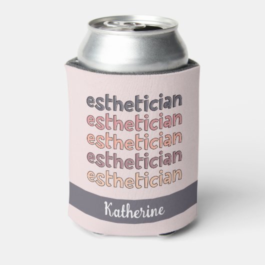 Gepersonaliseerde estheticiste Cosmetoloog Beautic Blikjeskoeler (Blikje Achterkant)