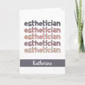 Gepersonaliseerde estheticiste Cosmetoloog Beautic Kaart (Voorkant)