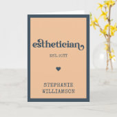 Gepersonaliseerde estheticiste Cosmetoloog Beautic Kaart (Gele Bloem)