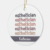 Gepersonaliseerde estheticiste Cosmetoloog Beautic Keramisch Ornament (Links)