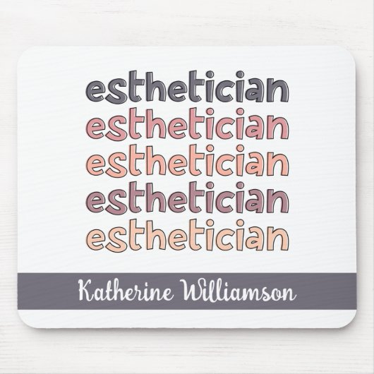 Gepersonaliseerde estheticiste Cosmetoloog Beautic Muismat (Voorkant)