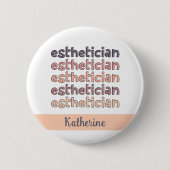 Gepersonaliseerde estheticiste Cosmetoloog Beautic Ronde Button 5,7 Cm (Voorkant)
